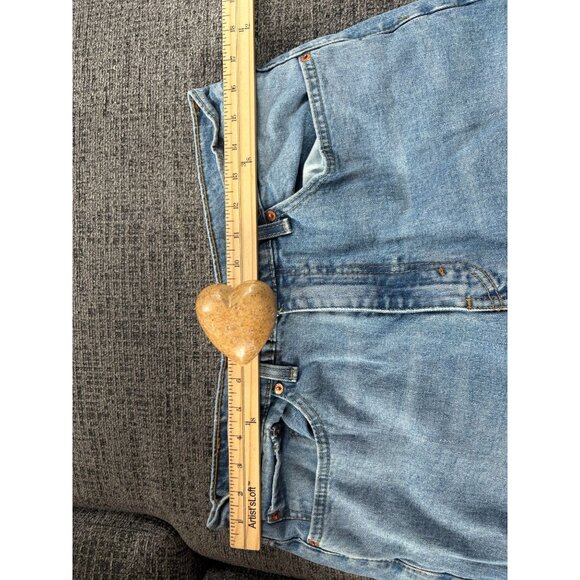 Levis 505 Mens Straight Leg Jeans Size 35Wx30L Medium Wash Blue Denim Classic Fi - Picture 6 of 8